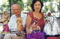 Teresa with her father in Zagreb 2001, Zrinjevac