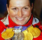 Janica Kostelic, Queen of Winter Olympic Games, with 3 gold medals and 1 silver, Salt Lake City, 2002
