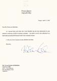 Letter from Czech president Vaclav Klaus