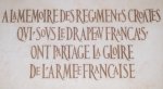 A la memoire des regiments croates..., (inscription at Maison des invalides)