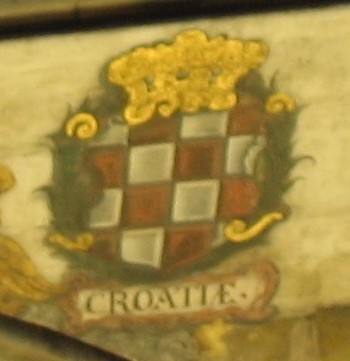 Croatian coat of arms, Cathedral of St. Vitus, Hradcani, Prague (photo by dr. Kresimir Malaric)